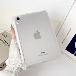 PC+TPU Pencil Slot Protective Case - 10.2 7th 8th 9th Gen (Clear White)