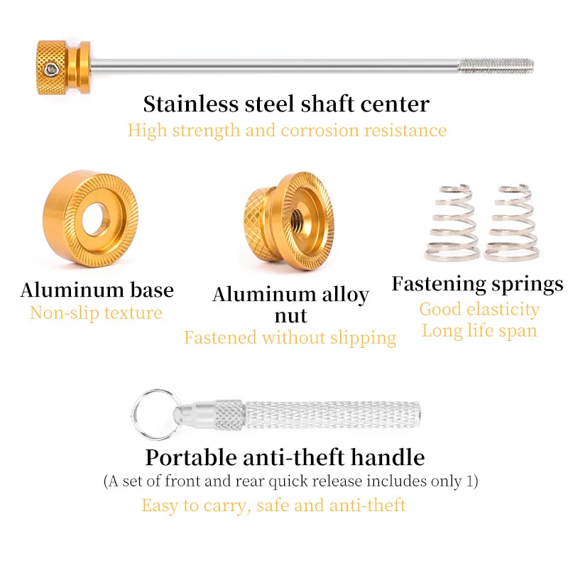 LEBYCLE MTB Road Bicycle Quick Release Anti-Theft Skewer