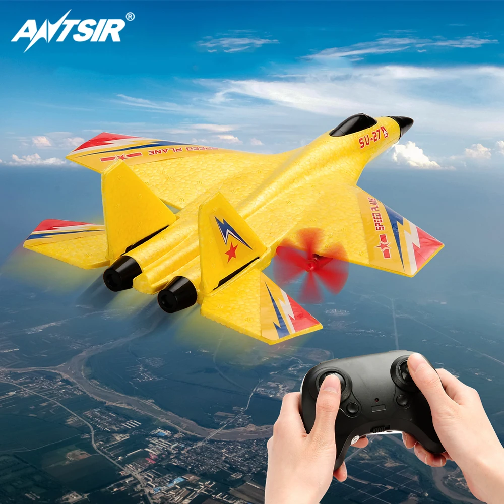 EPP Foam Remote Control Glider Plane with LED Lights for Outdoor Fun
