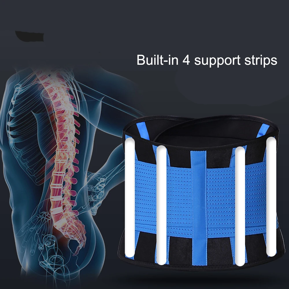 Lumbar Back Brace Support Belt Waist Trainer Cincher Sweat Belt