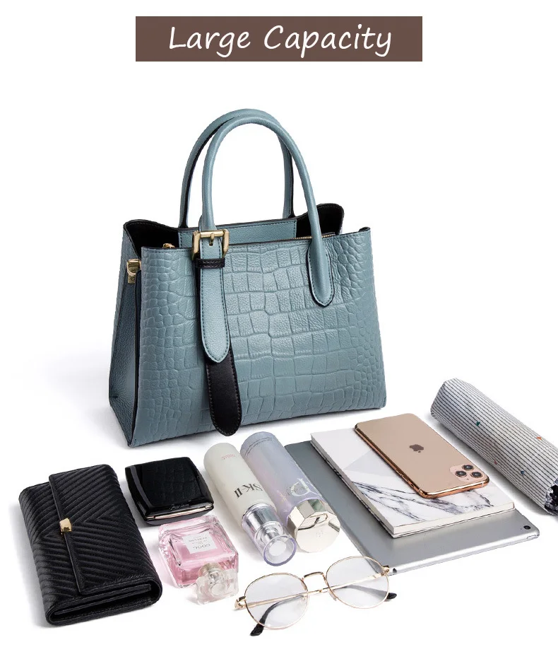 Genuine Leather Women Tote Bag