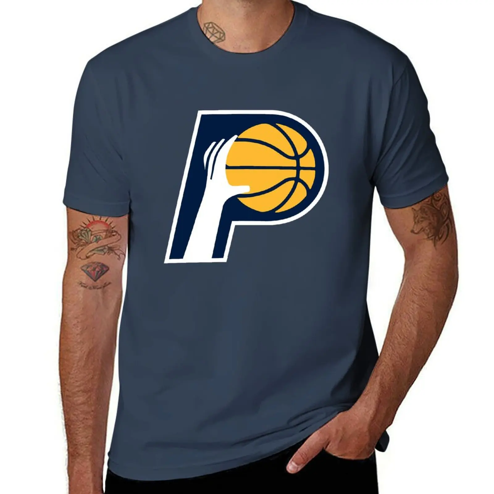 

Мужская Летняя хлопковая Футболка Pacers-City