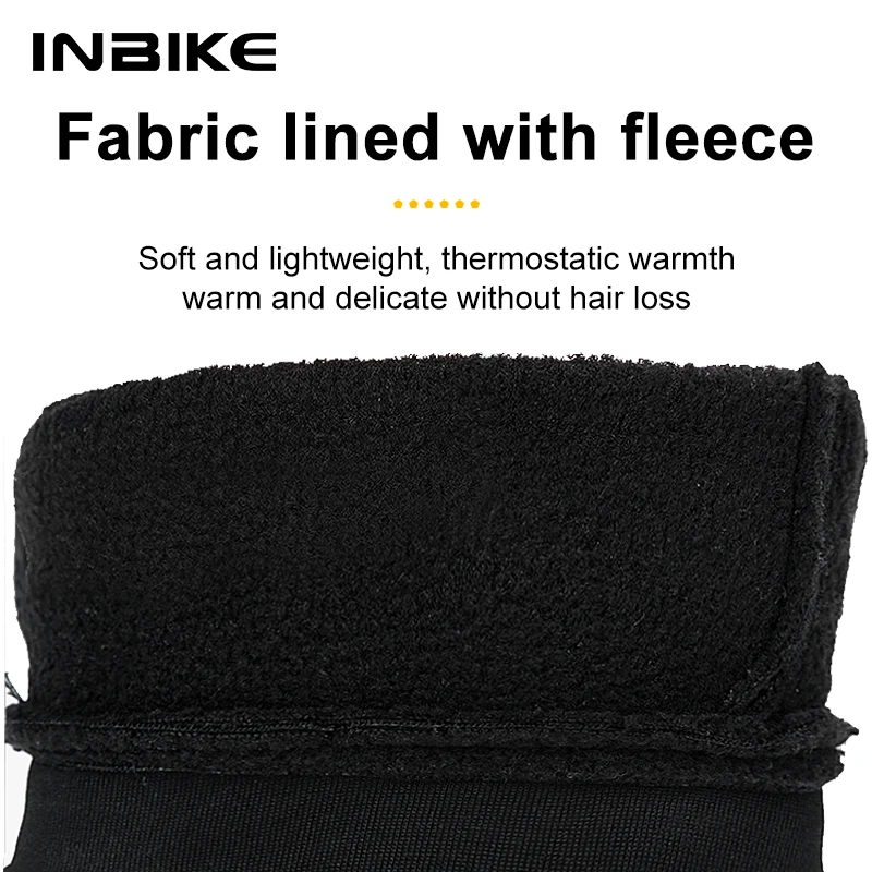 INBIKE Cycling Gloves Gel Padded Men's Winter Fleece Road Cycling Gloves Full Finger Touch Screen Fishing Outdoor Sports Gloves 3
