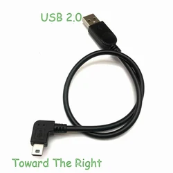 Compact Dual Right Angle USB 2.0 Charging & Data Cable - 25CM (Bend to right 91)