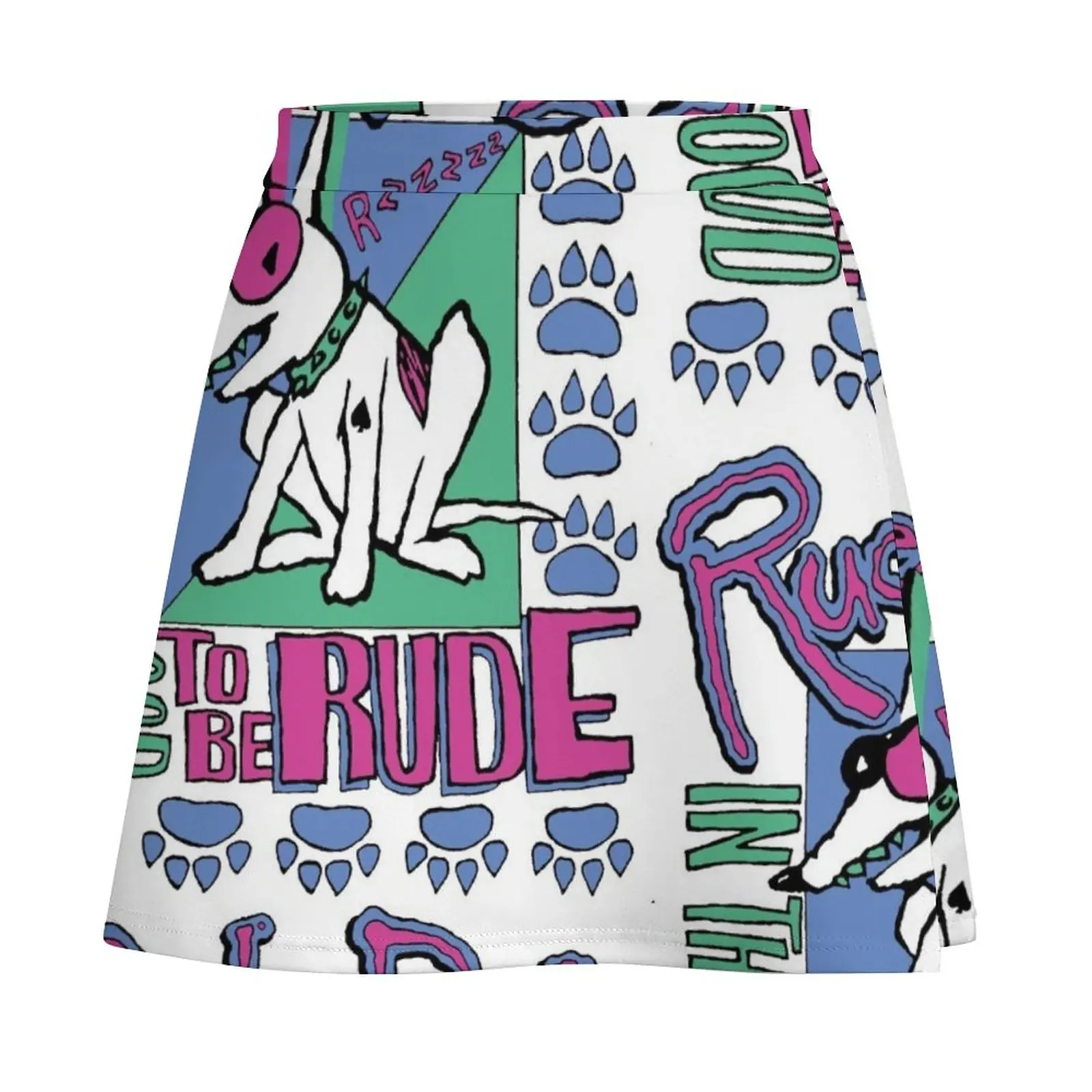 IN THE MOOD TO BE RUDE Mini Skirt women's clothing korea stylish skirts for women Women clothing
