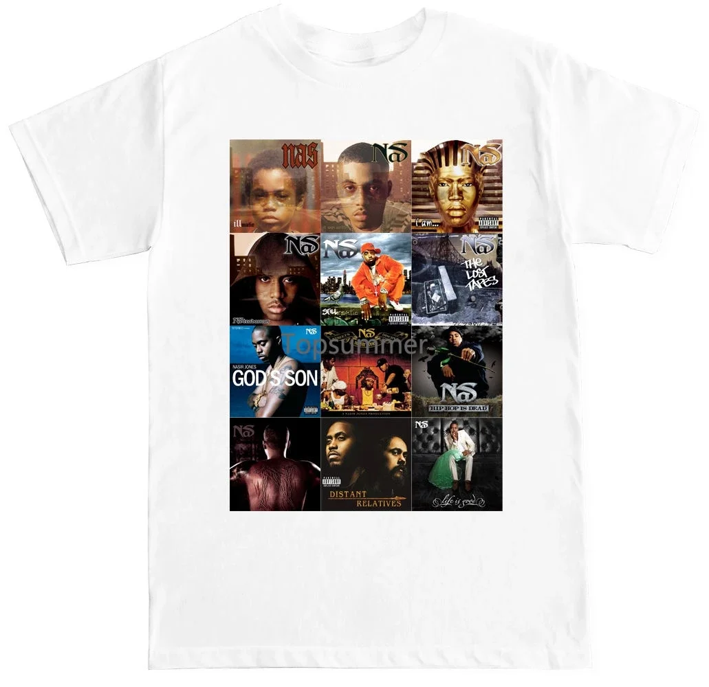 

Nas Album Covers Dj Khaled Illmatic Festival Trap Hip Hop Rap 2 Pac Ny T Shirt