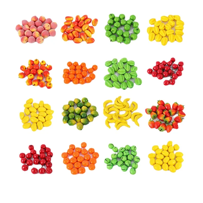 Mini Fake Fruit Model Foam 20 Pcs Sketch PhotographyArtificial Vegetable Decoration For Child Props Farmhouse Home Decor