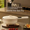 Multi Cookers 220V Electric Wok with Multi-function Electric Hot Pot for Home Dormitory, Stir-fried Vegetable Pot 1