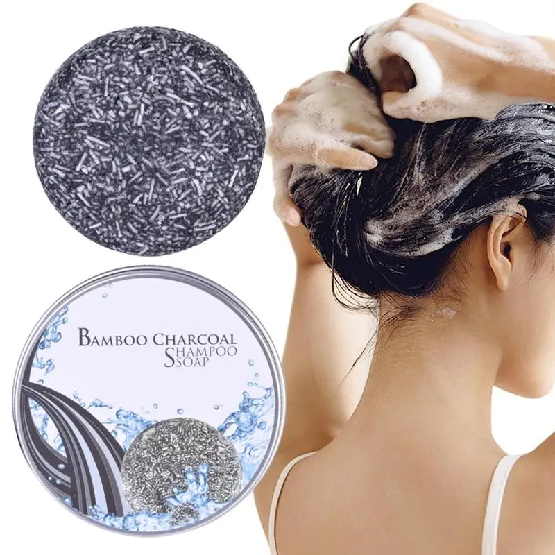 50g Natural Organic Mild Formula Hair Shampoo Hair Darkening Shampoo Bar Deep Cleansing Soap Gray Hair Reverse Hair Cleansing