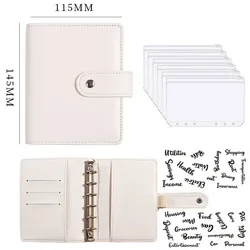 Ultimate Budget Planner Cash Envelope Savings Binder - Financial Management Notebook (White and Sticker)