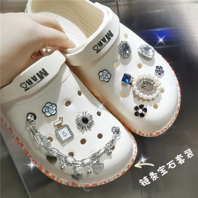 Rhinestone Set Croc Shoes Charms Butterfly Kit Pearl Flower Gold  Accessories Jibz For Croc Clogs Shoe Decorations Man Kids Gifts - Shoe  Decorations - AliExpress