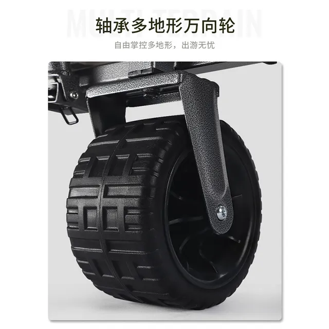 Kültéri Lakóautó Utánfutó Összecsukható Tábor Pótkocsi Piknik Kemping Kocsi Kirándulás Kis Húzó Húzás Bézs - Image 4