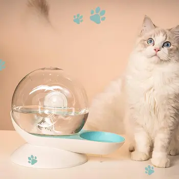 달팽이 거품 고양이 물 분수 고양이 개를 위한 자동 애완 동물 물 디스펜서 대용량 고양이 마시는 그릇, 애완 동물 용품
