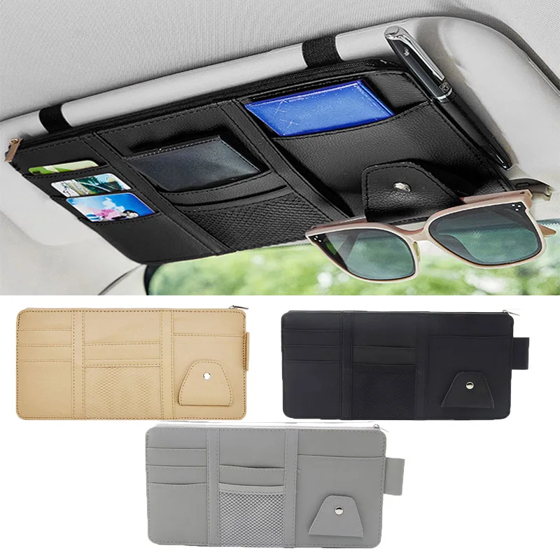 

Car Sun Visor Point Pocket Organizer Auto Document Storage Pouch Automobile Bill Pen Business Card Holder Car Interior Accessory