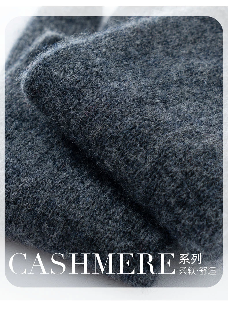 100% Cashmere Gloves Women's Knitted Solid Color Five Finger Gloves Fashion Mmen's and Women's Universal Long Gloves Warm Winter