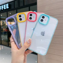 

Simple Fresh Fashion Transparent Three-in-one Design Full Edge Anti-fall For iphone 11 12 13 Pro XR Xs Max 7 8 Plus Phone Case