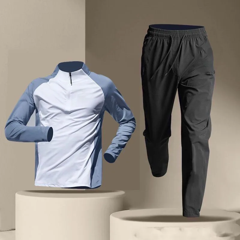 Casual Quick Dry Jacket + Pants Running Set for Summer Fitness Outfit 2-piece Set sports suit