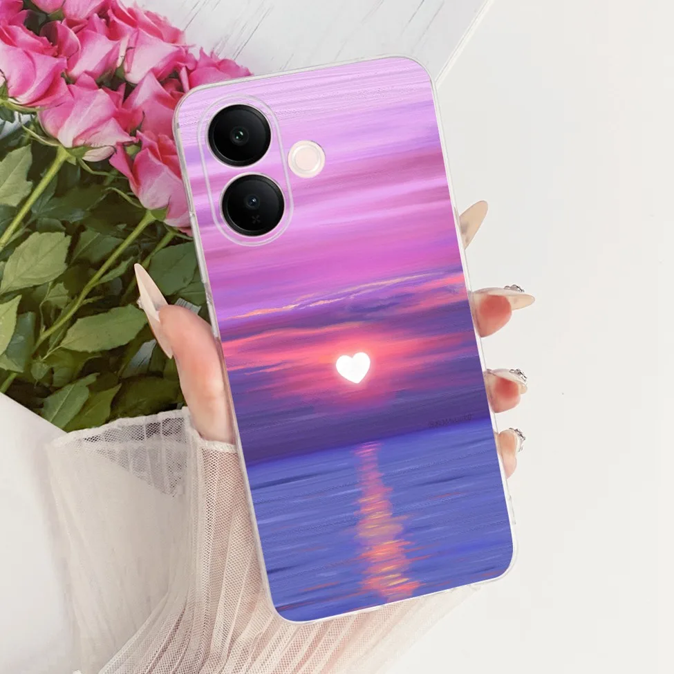 Clear Luxury Cute Cat & Butterfly Painted Case