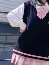  Y2k Knitted Cardigan Japanese Cute Embroidery Checkerboard Sweater Coat Autumn Loose Kawaii Top Jacket Kardigan Damski Kardigany 