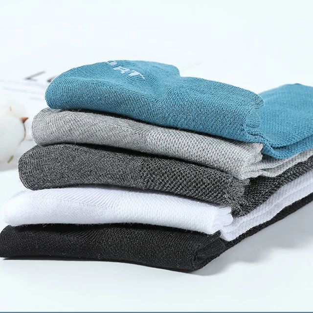 5 Pairs Cotton Short Socks for Male High Quality Women's Low-Cut Crew Ankle Sports Mesh Breathable Summer Casual Soft Men Sock 2