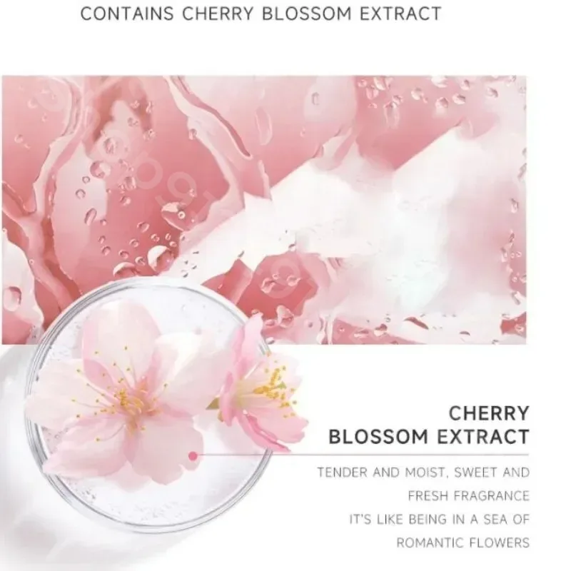 Sakura Lasting Fragrance Whitening Body Wash Shower Gel for Dark Skin Care Exfoliating Deep Clean Dirt Oil Control Moisturizing