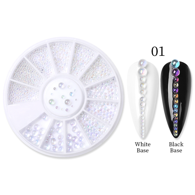 Gold Geometry Rivet Alloy Nail Studs Chameleon Stone Nail Rhinestone Small Irregular Beads 3D Nail Art Decoration In Wheel