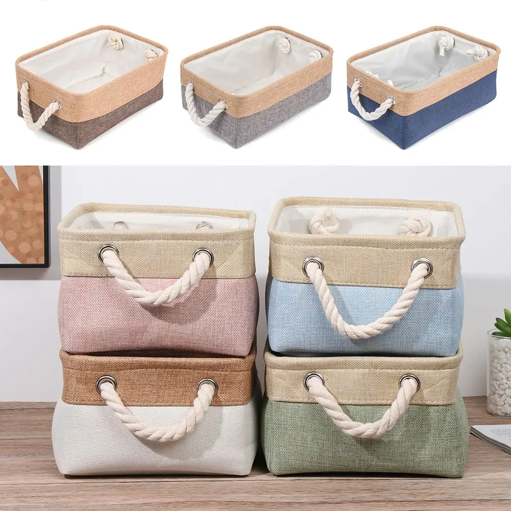 Underwear Socks Linen Folding Storage Basket Baby Toys Clothes and Sundries Sorting Basket Home Supplies Cabinet Organizer Box