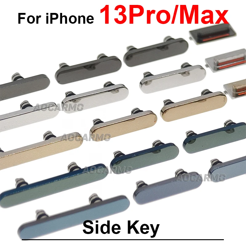 아이폰 13Pro 13 Pro Max 블랙 골드 그린 사이드 키 볼륨 버튼 전원 켜기 끄기 음소거 버튼 교체 부품