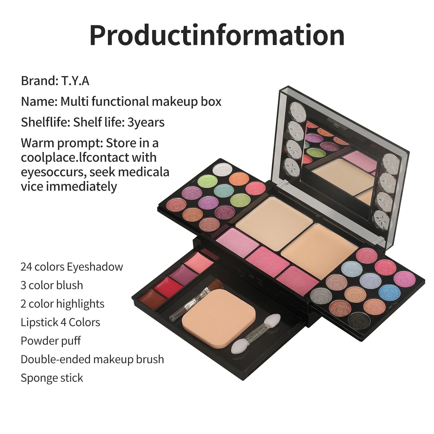 Professional Makeup Set Shimmer Eyeshadow Palette Lipgloss Stick Foundation Blush Powder Make Up Kit For Women Shadows Cosmetics