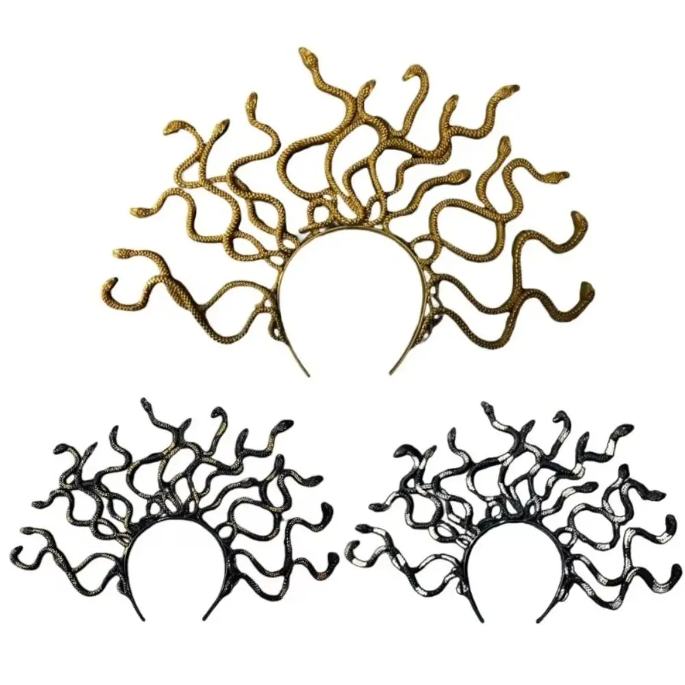 Realistic Snake Hair Hoop Headband for Halloween Cosplay