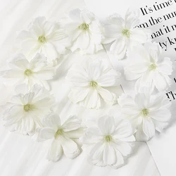 50 - Pack Artificial Cherry Blossom Flower Heads - 50pcs (Milky White)