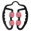 4-wheel leg slimmer soft rubber yoga exercise circular roller leg muscle relaxation foam massage stick leg clamp massage