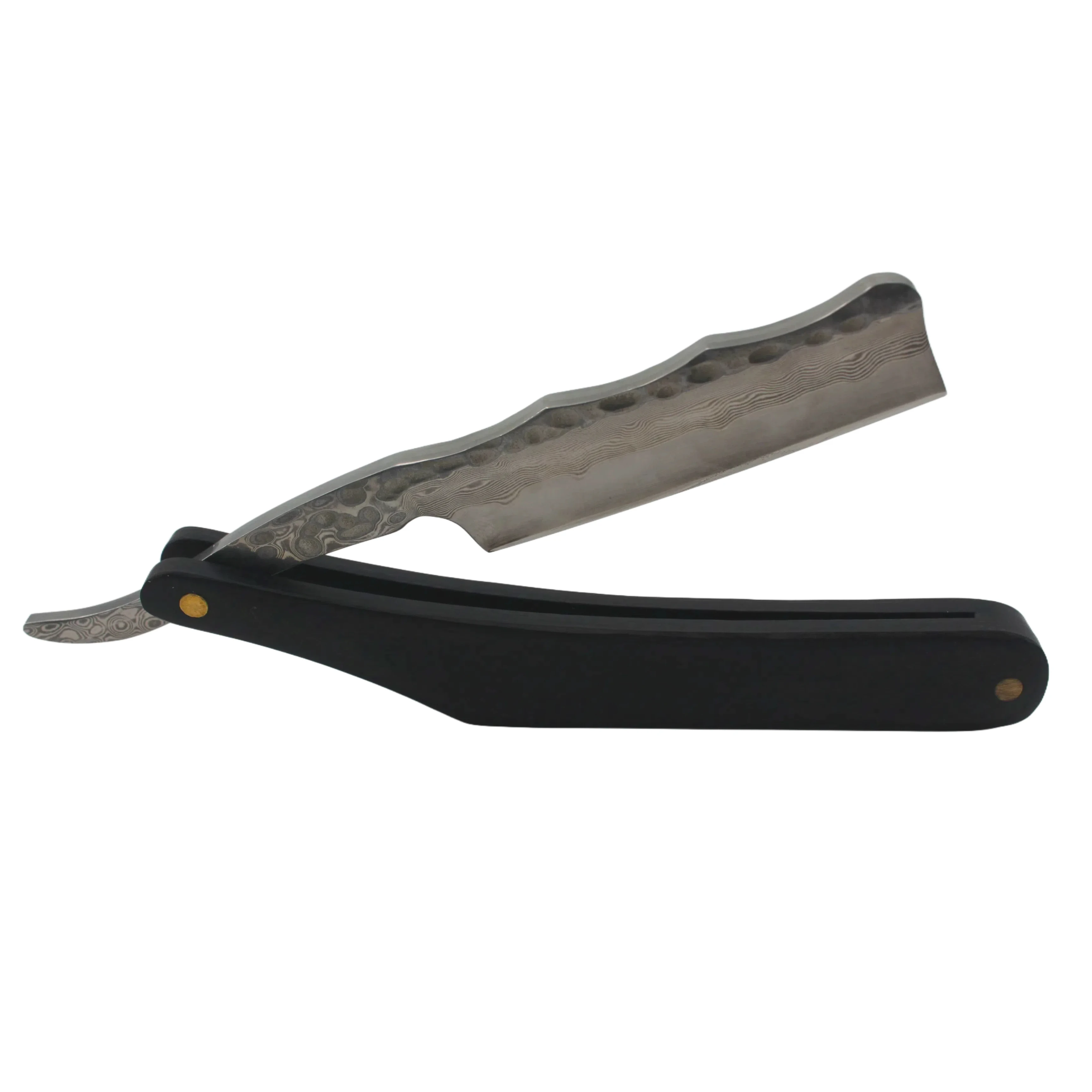 다마스커스 면도칼 - 남성용 샌달우드 빈티지 면도칼 - 다마스커스 스틸 이발사 면도칼 - 남성용 스트레이트 엣지 면도칼