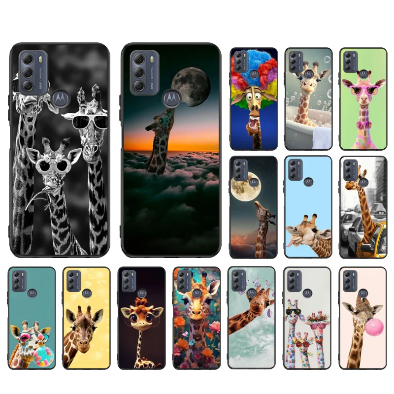 

Cute Animal Giraffe Phone Case For Motorola Moto G82 G22 G62 G13 G32 G53 G31 G60 G52 G100 G200 G42 G41 G51 G30 G10 G20 G50 G