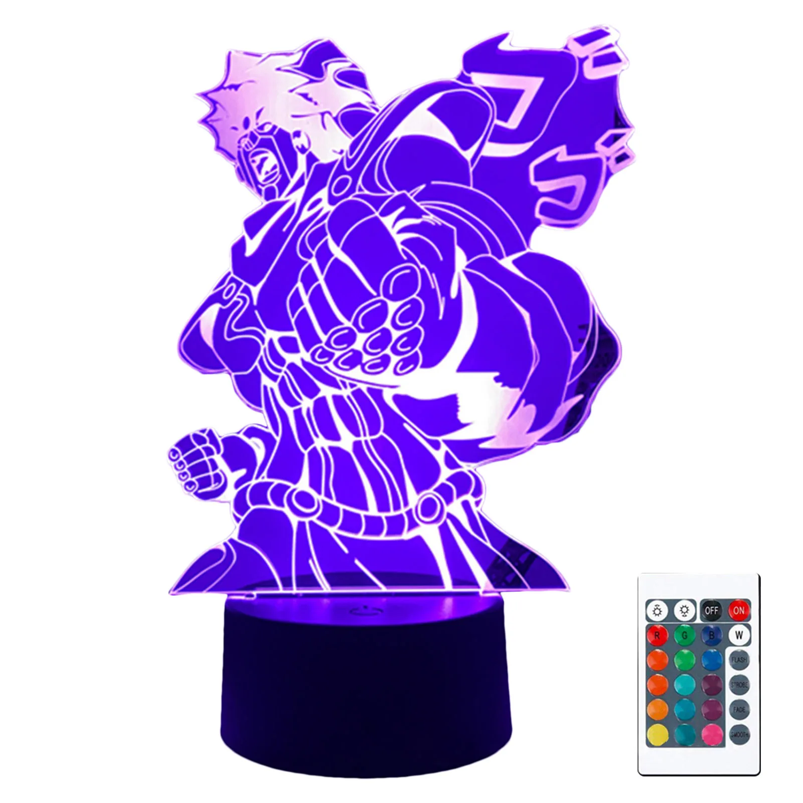 Lampada 3D Anime Jojos Bizarre Adventure For Bedroom Decor Light Regalo Di Compleanno Manga Jojos Figure Led Night Light Jotaro