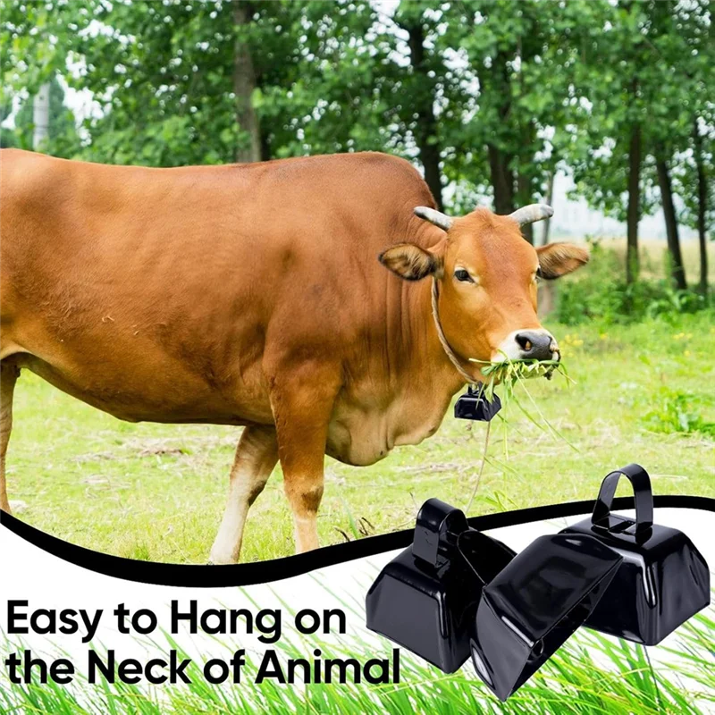 Cow Bells Noise Makers Cheering Bell: 12 Pcs Metal Cowbells With Handle For Sporting Events-Small Loud Bell