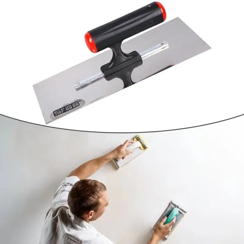 Professional Plastering Trowel–Heavy Duty Stainless Steel Wall Finishing Tool,Smooth Cement for Drywall Renovation Projects