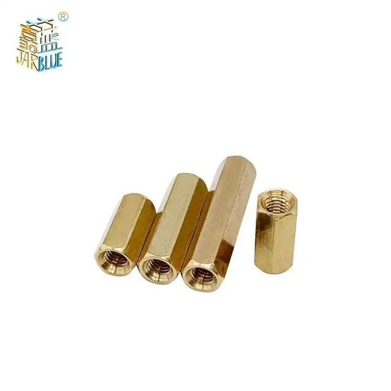 Brass Standoff Spacer 10pcs/lot Hex Female to Female M2-M5 brass standoff spacer Hexagonal Stud Spacer Hollow Pillars Screw