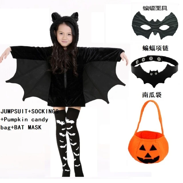 Combinaison Chauve-Souris Vampire pour Enfants, Tenue d'Halloween