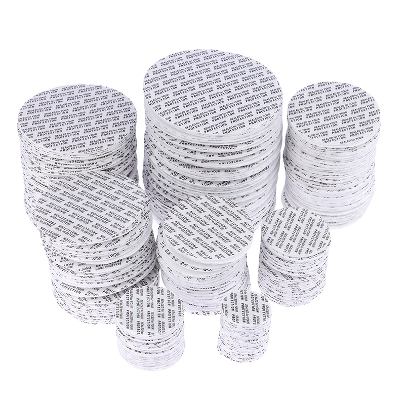 200 Stück selbst klebende 20mm-82mm Schaum drucke mpfindliche Dichtung kappe Futter manipulation sichere Dichtungen Liner für Kosmetik glas Flaschen topf – Detail 1