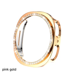Elegant Diamond Watch Case - Fashion Protective Cover for Women (No Tempered Glass) (Rose Gold)