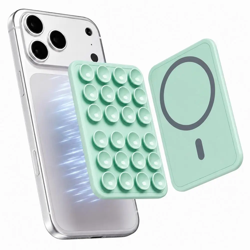 Magnetic Suction Silicone Grip Phone Holder - Removable Hands-Free Selfie Bracket
