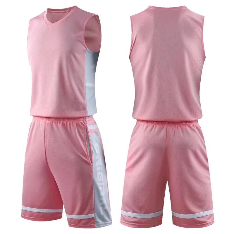 Sportswear Men Basketball Jerseys Uniforms Breathable Youth Basketball Jerseys Sleeveless College Running Set