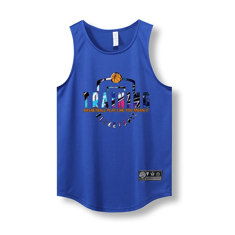 Men's Summer Sport Vest Gyms Fitness Mesh Tank Tops Joggers Sleeveless T-Shirt Male Basketball Training Fashion Jersey Shirts