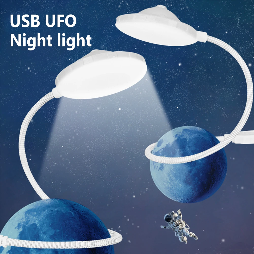 

Ufo Shape Usb Night Light Adjustable Brightness Usb Rechargeable Table Lamp Decorative Luminaires Children Gifts Cute Lamp