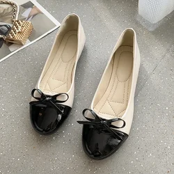 Large Size Black Women's Flats Shoes Woman Slip-on Loafers Elegant Bow-knot Flat Shoes Mother Flats Zapatos De Mujer