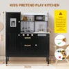 Play Kitchen for Kids, Preschool Kitchen Sets, Cooking Playset w/Realistic Light & Sound, Telephone, Stove, Fridge, Microwave 2