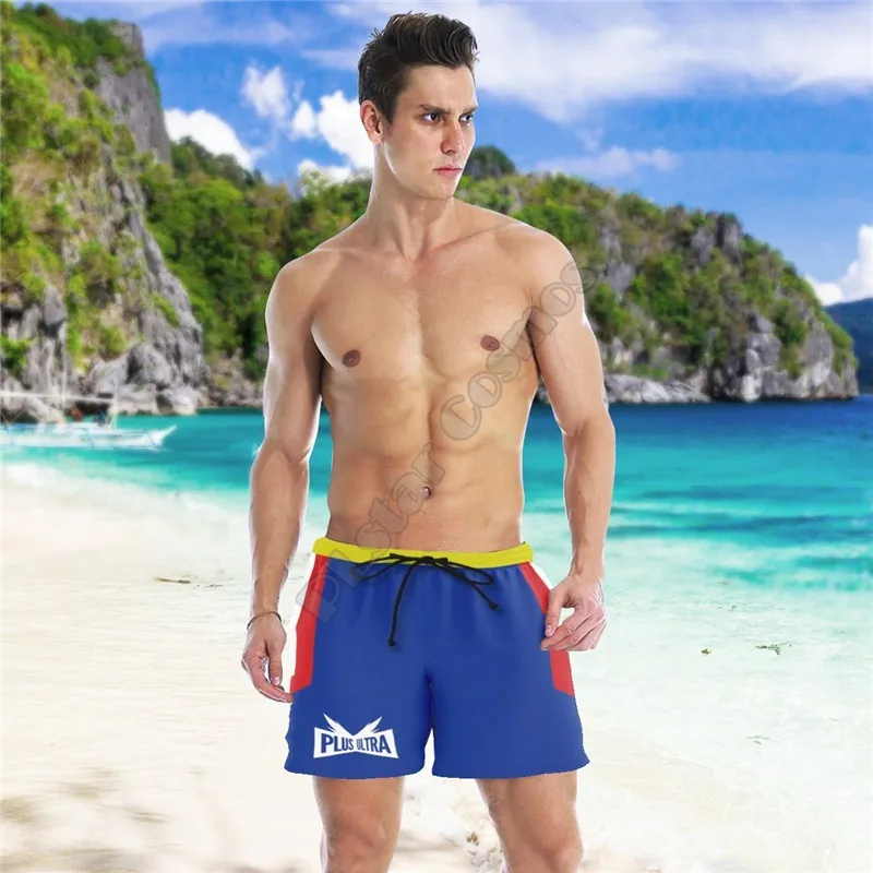 PLstar Cosmos My Hero Academia Beach Shorts 3D Printed Summer Casual Men's Shorts Loose Quick Drying shorts Cosplay Clothes