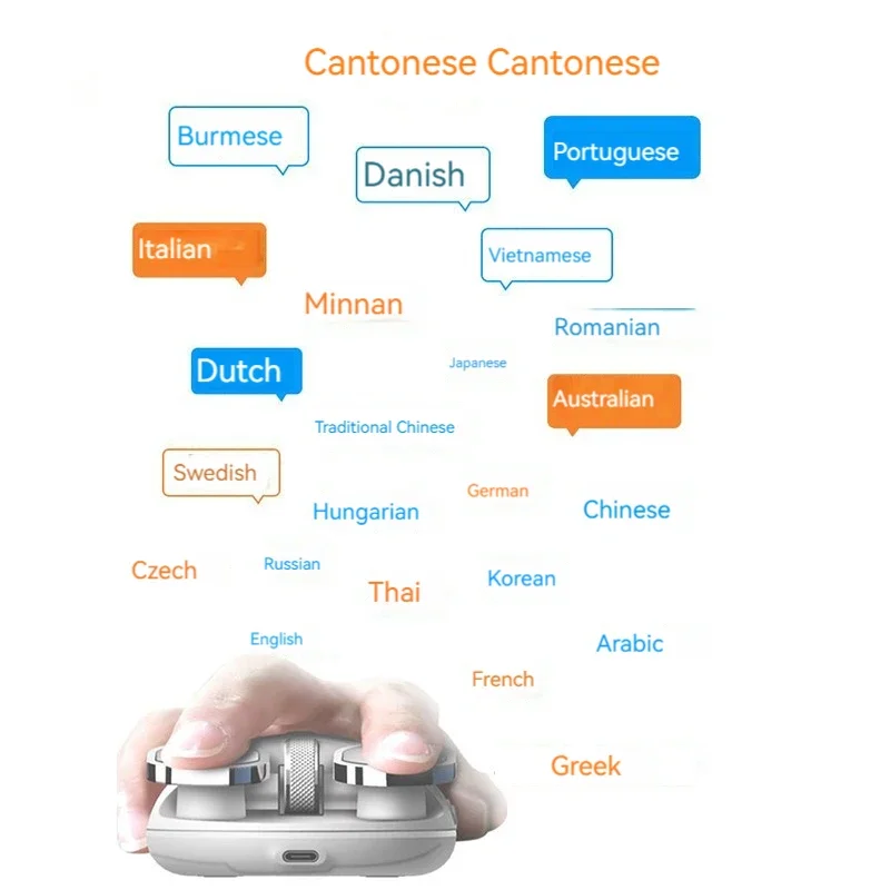 Echome-mouse sem Fio ai Tradução Inteligente por Voz Registro Rápido Ergonômico Reuniões Comerciais 2.4g Bluetooth 24 Idiomas - Imagem 6