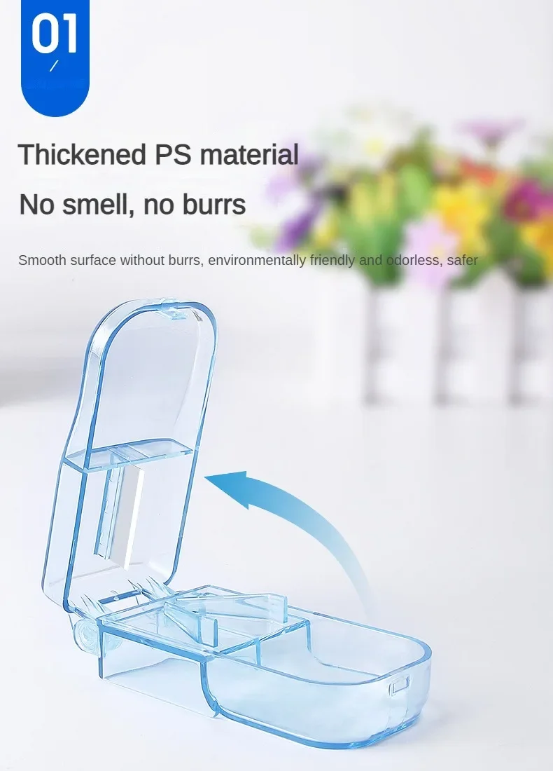 Description Picture 4 of itemHigh Quality Pill Cutter Medicine Box Pill Cutting Splitter Drugs Tablet Cutter Divider Storage Case Pill Box Cases & Splitter